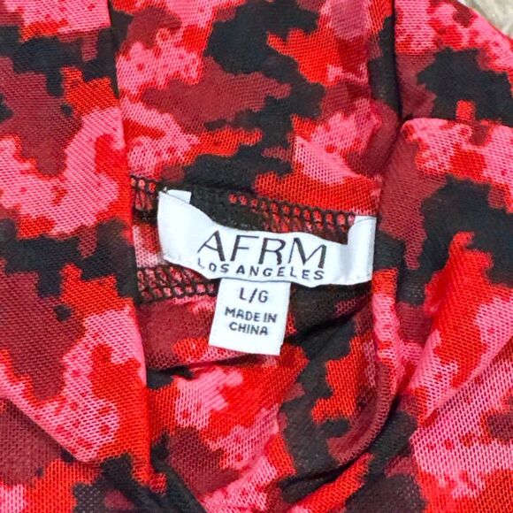 AFRM Zadie Top in Pink Herringbone size large - Picture 2 of 4